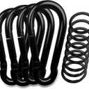 Carabiner Clip, Spring Snap Hook Heavy Duty Key Chain Hook Buckle Carabiner for Keys Swing Set Camping Fishing Traveling Black (2.33in 4 Pcs Black)