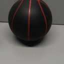 Silent Basketball Size 7 (29.5")  Grooved Airless Indoor Basketball for Quiet Dribbling and Indoor Training, Pro PU Foam Ball  Real Feel Higher Bounce Quieter (Black)