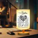 Sisters Gifts from Sister, to Sister Fabric Table Lamp, Sister Valentines Day Birthday Gifts for Sister, Bedside Table Lamp Gifts for Sisters from Sisters Adult