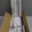 RICHER HOUSE Floating Shelves Set of 3, Farmhouse Bathroom Wall Mounted Shelves with Invisible Brackets Over Toilet, Wall Shelves for Bathroom Bedroom, Living Room, Kitchen - Rustic White (2+1)