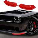 Front Bumper Lip Splitter Protector Cover Compatible with 2015-2023 Dodge Challenger SRT, SRT Hellcat, SRT 392, Scat Pack(Red)