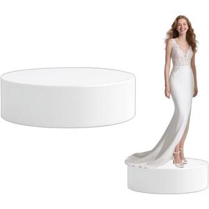 Round Display Pedestal Stands,23.6x5.9 In Pedestal Stands for Wedding Dress Display,Large Cylinder Pedestals Stands for Parties,Wedding Dress Store Retail Displays,Models,Comic Conventions