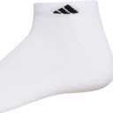 adidas Men's Athletic Cushioned Low Cut Ankle Socks (6-Pair Pack) (X-Large, White/Black/White)