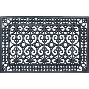 A1 Home Collections 9-LB Heavy Duty Rubber Doormat 24"36" - Won't Blow Away | Outside Front Door Mat, Mud Dirt Scraper, Non-Slip Drainage Mat for Entryway Patio Garage, All-Weather, 100% Rubber