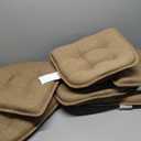 Klear Vu Omega Non-Slip Chair Cushions, Assembled in USA, U-Shaped Skid-Proof Seat Pads for Dining Room, Kitchen, Office, 15"x16", 6 Pack, Slub Tan 6 Count