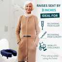 Raised Toilet Seat Cushion High-Density Foam Booster Pad for Elderly, Seniors, Disabled Toilet Riser for Standard & Elongated Toilets Commode Seat Cushion Non-Slip & Easy to Clean (3 inches)