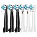 6 PCS IO Replacement Heads Compatible with Oral B IO 2 3 4 5 6 7 8 9 10 Series Electric Toothbrush, Medium Bristles Replacement Heads Compatible with Oral B IO (Black/White)