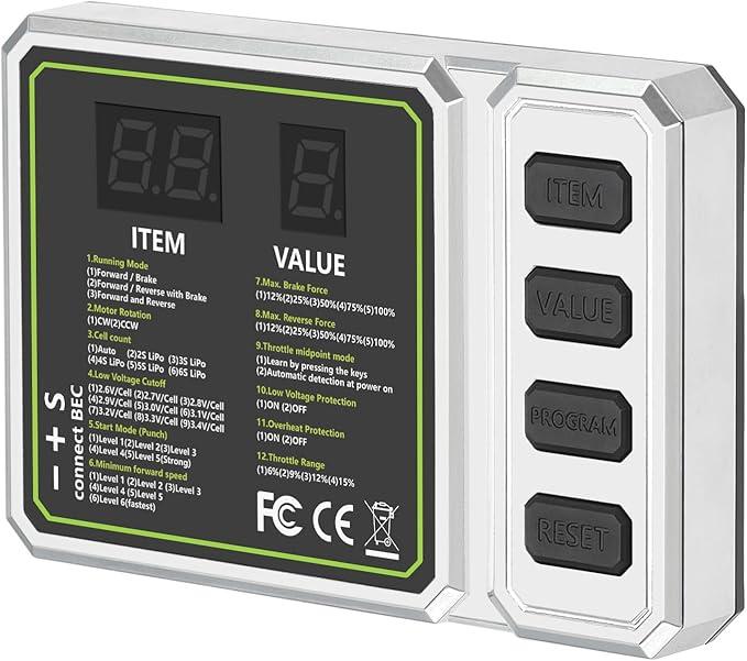 GOUPRC RC Program Card for GOUPRC Brushless ESC Electronic Speed Controller for 1/10 RC Car Programming Model Setting