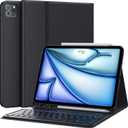 CHESONA Keyboard for iPad Air 13 (M3/M2, 2025/2024), iPad Pro 12.9 inch Case with Keyboard - Magnetic Detachable - with Pencil Holder, for iPad Pro 12.9-inch - 6th/5th/4th/3rd Generation, Black (Black (Non-Backlit))