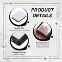 MECCANIXITY 2pcs Gemstone Display Box 3.6x4.4x1.3 Small Diamond Case Black