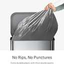 Simplehuman Code Q 200 Count, Genuine Odorsorb Custom Fit Liners, Drawstring Odor Absorbing Trash Bags in Dispenser Packs, 50-65 Liter / 13-17 Gallon