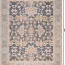 Kuden 8x10 Large Area Rug, Machine Washable Area Rug with Non-Slip Backing, Vintage Style, Soft, Easy Clean, Low Pile Rug for Living Room, Bedroom, Dining Room, 8' x 10' Rectangular
