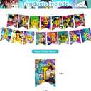 Arcade Warriors Party Decorations,Warriors Birthday Party Supplies Includes Banner- Cake Topper - 24 Cupcake Toppers - 18 Balloons
