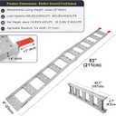 LIEKUMM 83" ATV Ramps 2-Pack, 960 lbs Capacity Folding Loading Ramps for Pickup Trucks, Heavy Duty Truck Ramps for Trailer, Lawn Mower (Silver)