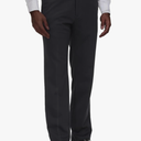 Soojun Men's Classic Fit Flex Waist Flat Front Dress Pant 40Wx32L