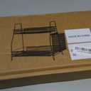 LEMIKKLE 2-Tier Bathroom Countertop Organizer,Skincare, Makeup Countertop Organizers, Kitchen, Bathroom Counter Storage with Small Basket (Black)