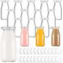 Mini/Small Glass Milk Jug Containers. 3pack lids, 6Glasses