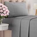Twin XL Size 3 Piece Sheet Set - Comfy Breathable & Cooling Bed Sheets Set - Hotel Luxury Bedding for Women, Men, Kids, Teens, Boys & Girls - Deep Pockets and Wrinkle Free - Grey (Heathered Sheets)