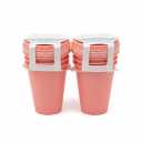 Little Table Cup, Lid & State Set Coral 17OZ, Count of 8