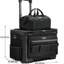 Integrated Roller Tool Bag - Large Portable, Waterproof Rolling Tool Bag with Wheels and Zipper Pocket