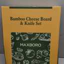 Charcuterie Board with Lid and Handle, Portable Travel Design Bamboo Cheese Board with Knife Set, Meat Fruit Serving Tray Platter, House Warming Gifts New Home, Gifts for Women, 6 Compartments