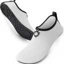 SIMARI Anti Slip Water Shoes for Women Men Summer Outdoor Beach Swim Surf Pool SWS001 Circular White 11.5-12.5