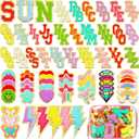 Yilloog 120 Pcs Chenille Letter Patches Iron on Patches Embroidered Stickers Include 78 Letters Patches 42 Stars and Flower Heart for Hat Jacket Clothing Jeans DIY School(Colorful Colors)