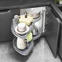 Blind Corner Cabinet Pull Out Organizer, 2-Tier Shelf, Adjustable Height
Fits 12" Cabinet Openings, Left Swing for Right Hinges, Adjustable Height Design, Blind Corner Cabinet for Kitchen Storage