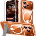 xiwxi for iPhone 17 Pro Case with Kickstand,[Compatible with Magsafe][1*Screen Protector],Military-Grade Protection & Anti-Yellowing,Magnetic Phone Case for iPhone 17 Pro,Clear