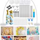 6IN1 Balloon Arch Stand Kit, 10.8ft Adjustable Balloon Column Stand with Base, Reusable Balloon Arch Kit Party Backdrop Decoration for Birthday Graduation Mother's Day Wedding Baby Shower