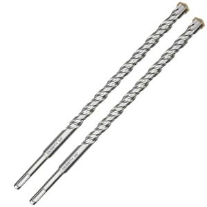 2-Pack SDS Plus Masonry Drill Bits 5/8 Inch x 12 Inch Long Rotary Hammer Drill Bits Carbide Tipped for Concrete Brick Cement Stone Block.