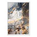 Fxojyvo 24x36 Picture Frame White Engineered Wood Wall Hanging