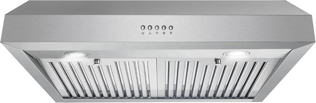 COSMO UC30 29.5 in. Ducted Under Cabinet Range Hood, Kitchen Over Stove Vent, 3-Speed Fan, Permanent Filters, LED Lights in Stainless Steel, 30 inch