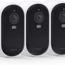 Arlo Essential Security Wireless 2K Camera with Spotlight, Indoor/Outdoor, 2nd Gen, 2-Way Audio, Color Night Vision, Motion Activation, Real Time Notifications, White, VMC3350, 3-Pack