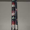 2 x CAMKUZON Reversible Christmas Wrapping Paper Roll for Kids Baby - Funny Gnome in Black, HO HO HO & Snowflake Christmas Tree in Red - Cartoon Holiday Gift Wrap Paper, 17.7 Inch