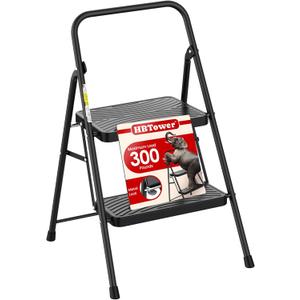 HBtower 2 Step Ladder, Step Stool with Wide Anti-Slip Pedal, Step Ladder Folding Step Stool for Adults, Lightweight Steel Portable ladders for Home Kitchen HBtower 2 Step Ladder, Step Stool with Wide Anti-Slip Pedal, Step Ladder Folding Step Stool for Adults, Lightweight Steel Portable ladders for Home Kitchen