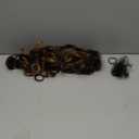 REECHO Ponytail Extension, 24" Claw Clip in Ponytail Extensions Long Curly Wavy Jaw Clip on Pony Tails Hairpiece for Women, Dark Brown with Highlights