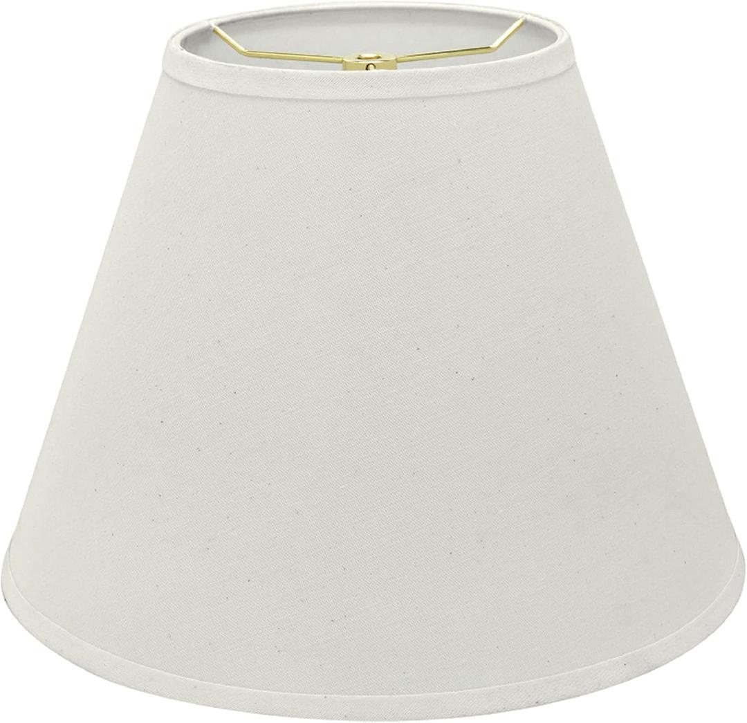 Aspen Creative 32197A Transitional Empire Shape Spider Construction Lamp Shade in Frost, 6" Top x 12" Bottom x 9" Slant Height (Ivory)