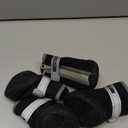 QUMY Dog Shoes for Small Dog, Puppy Dog Boots & Paw Protectors for Winter Snow Day, Summer Hot Pavement, Waterproof in Rainy Weather, Outdoor Hiking, Indoor Hardfloor withS Kid-Resistant Sole Black 5