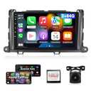 [2G+64G] Car Radio for Toyota Sienna 2011 2012 2013 2014, Android 13 Touch Screen Car Stereo, Carplay/Android Auto/1080P/Hi-Fi Audio/Bluetooth + AHD Backup Camera + MIC
