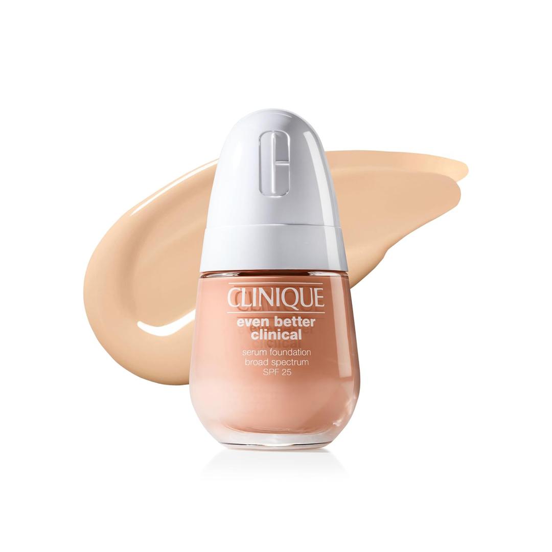 Clinique Even Better Clinical Serum Full Coverage Hydrating Foundation Broad Spectrum SPF 25 With Vitamin C, Salicylic Acid + Hyaluronic Acid For Oily Skin Types (AJ Ivory CN 28 - very fair, cool-neutral undertones)
