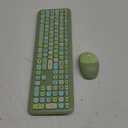 MOFii Wireless Keyboard and Mouse Combo, Computer Full Size Keyboard, 2.4GHz USB Dropout-Free Connection, Cute Wireless Moues for PC/Laptop/Mac Computer (Green Mixed)