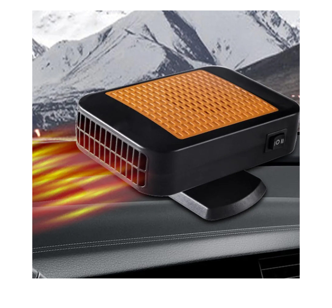 Car Heater, 12V 200W Portable Car Defroster Windshield Heater, Plug in Cigarette Lighter Heaters Windshield Defogger with 2-in-1 Heating and Cooling Function 360° Rotatable for Vehicle