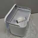 MUEE Hanging Compost Bin [1.3 Gal Solo Size] Food Scraps Collector with Slide Lid - Under Cabinet Small Trash Can for Coffee Station, RV & Studio Apartment - Matte White