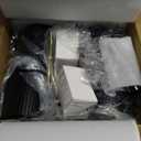 24.5" Black Lamps Set of 2, Modern Table Lamps for Living Room with USB C+A Ports, Creative Stripe Touch Lamps for Nightstand, 2 Bulbs Included