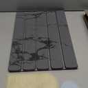 23*16'' Large Diatomaceous Earth Stone Quick Drying Mat For Kitchen Counter Bathroom Foldable and Absorbent Drying Stone Mat Home Pad Fast-Drying Floor Mat Dark Gray
