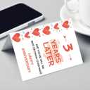 2 x FANCYLUCKY 3 Year Anniversary Card, Funny 3th Anniversary Card Gifts for Him Her, 3 Years Wedding Card for Husband Wife Couple