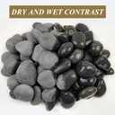 FANTIAN 40 lbs Bulk Black River Rocks for Landscaping, 3-4 Inch Mexican Beach Pebbles, Decorative Black Stones for Planters Garden Fish Tank Walkways and Outdoor Decorative Stones