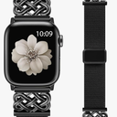 Minyee Magnetic Stretchy Band Compatible with Apple Watch Bands 38/40/41/42/44/45/46/49mm Women Men, Celtic Knot Soft Elastic Nylon Fabric Strap for iWatch Series 11 10 9 8 7 6 5 4 SE/Ultra 3 2 1