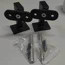 Gyykzz 2 Pack Adjustable Handrail Brackets for Indoor Stairs, Heavy-Duty T316 Stainless Steel Black Railing Bracket for Staircase, Swivel Hand Rail Banister Stand for Corridors, Offices, Living Rooms